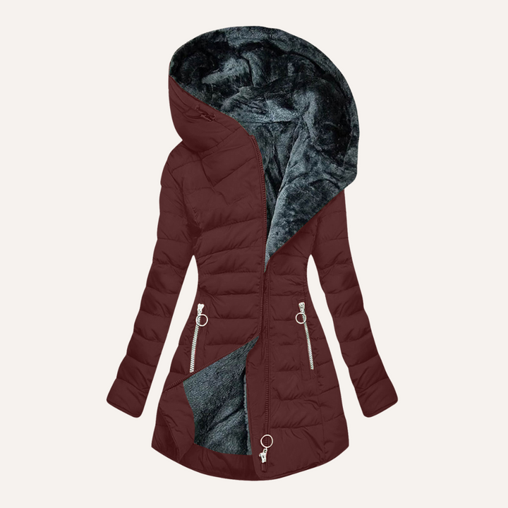 Ida – Quilted Faux-Fur-Lined Hooded Coat