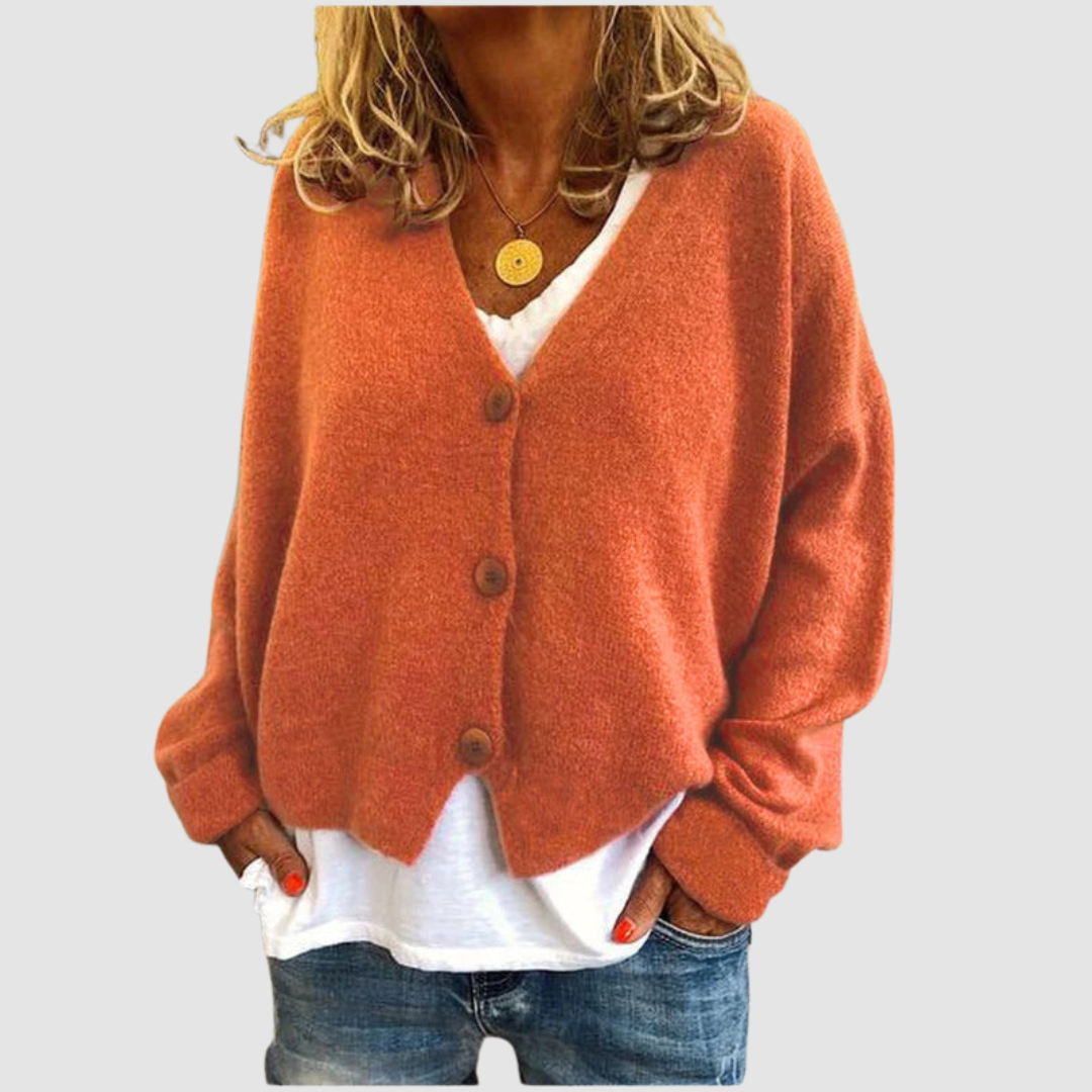 Anthea – Classic Button-Up Knit Cardigan