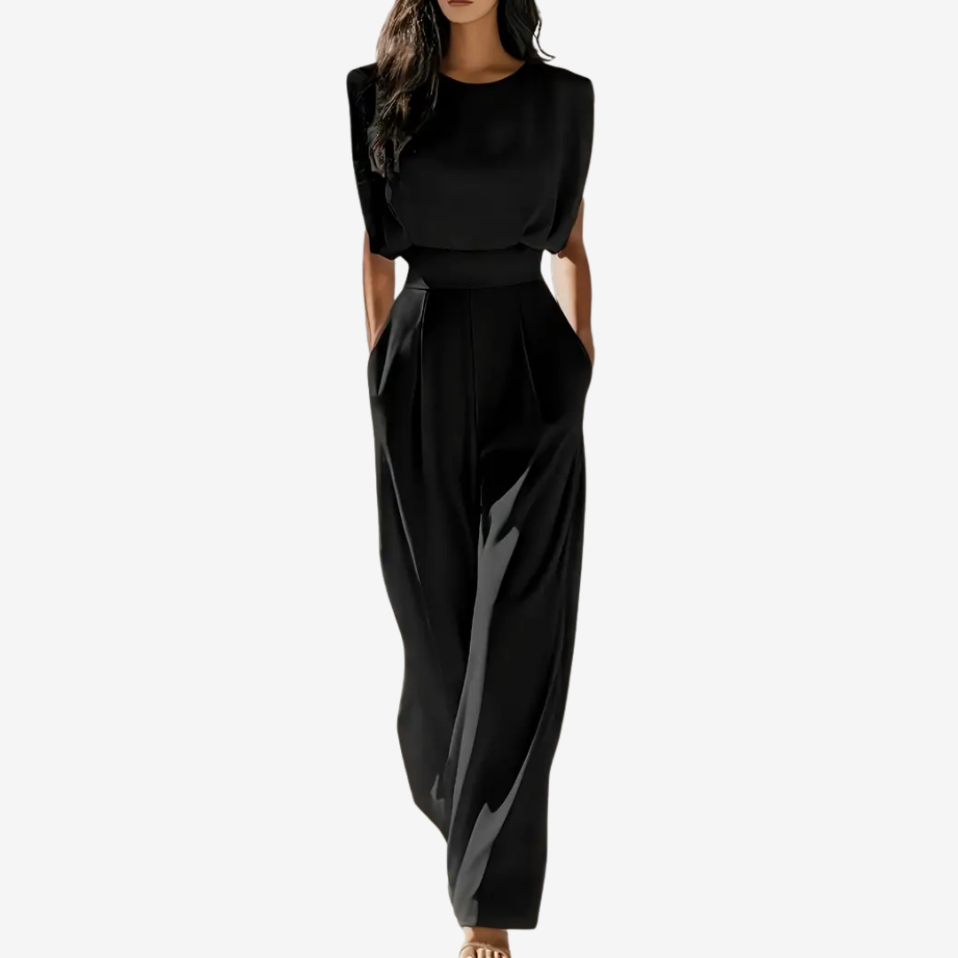 Patience – Structured Sleeveless Wide-Leg Jumpsuit