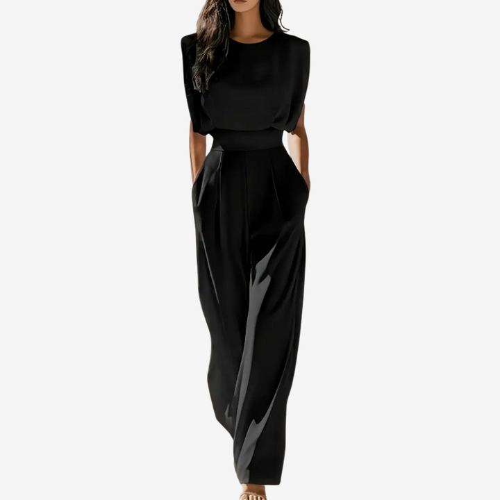 Patience – Structured Sleeveless Wide-Leg Jumpsuit