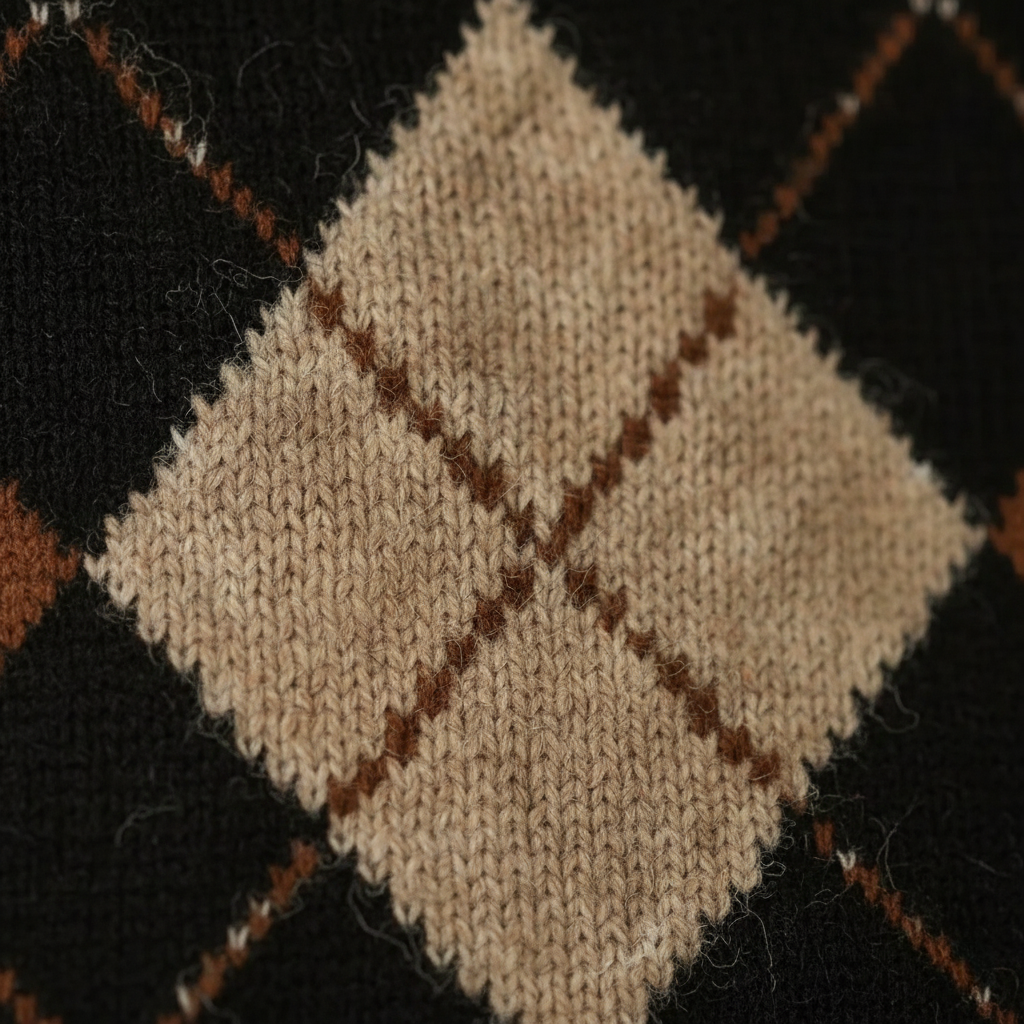 Sylvia – Argyle Knit Jumper