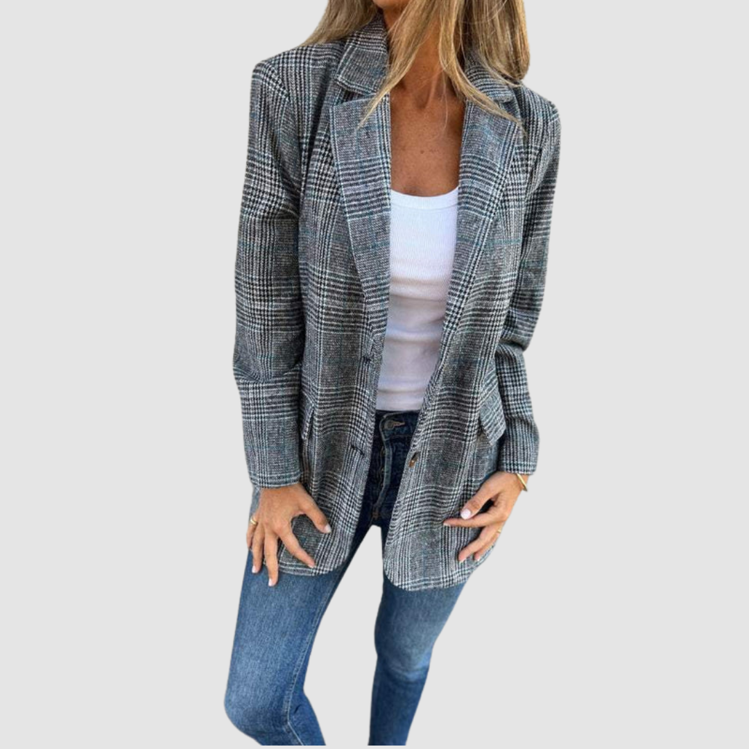 Jacqueline – Plaid Tailored Winter Blazer