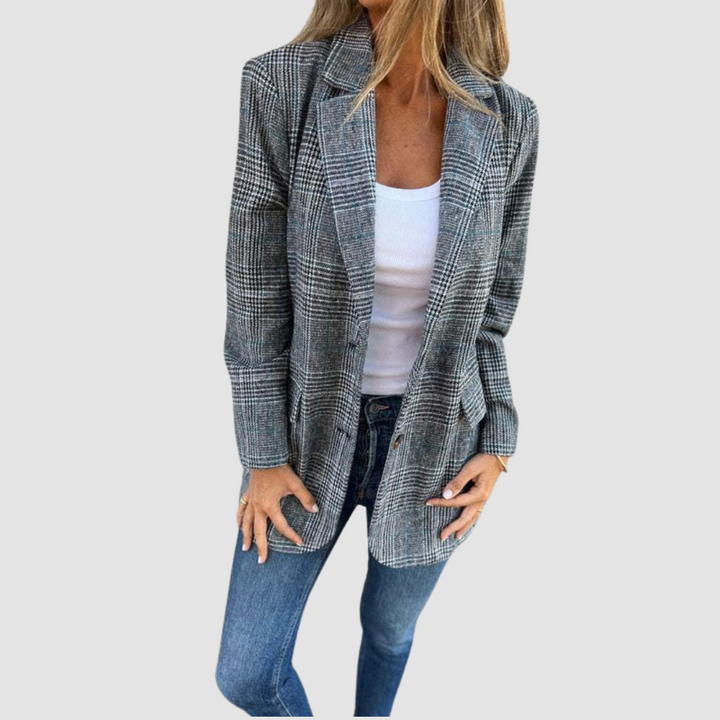 Jacqueline – Plaid Tailored Winter Blazer