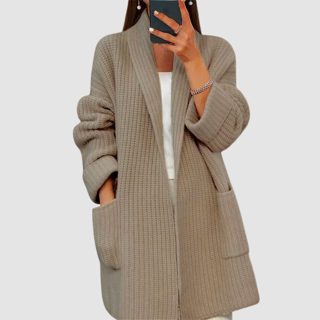 Roisin – Chunky Knit Open-Front Cardigan