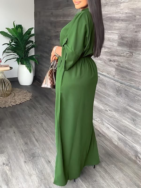 Esme – Drawstring Waist Casual Maxi Dress