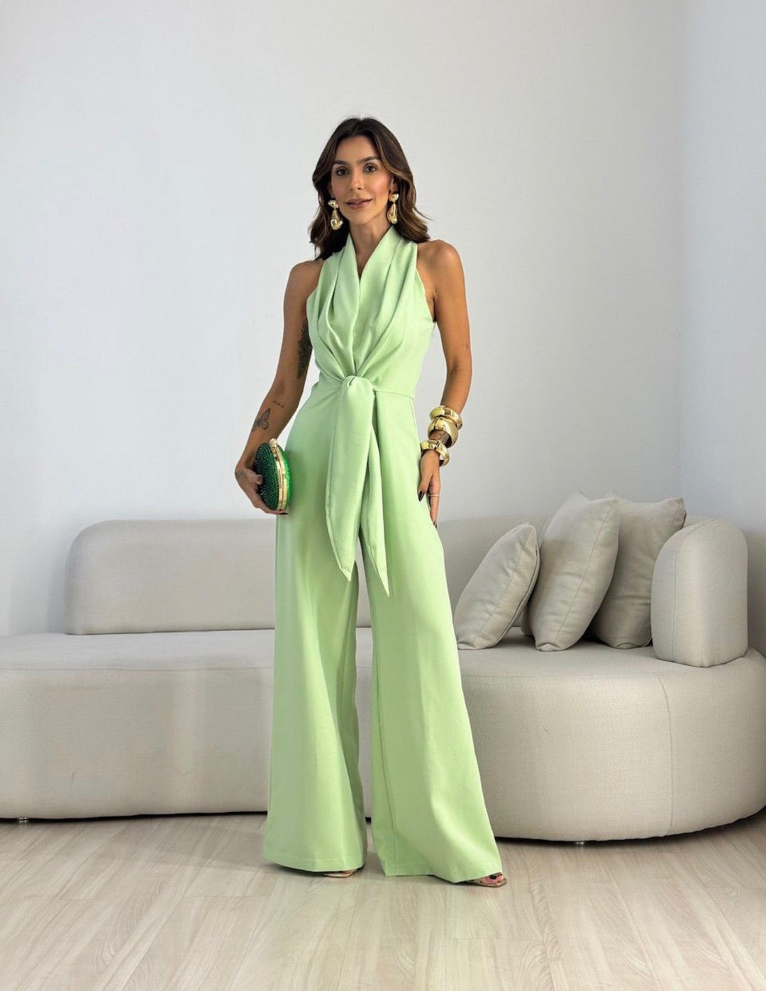 Linda – Halter Neck Wide-Leg Jumpsuit