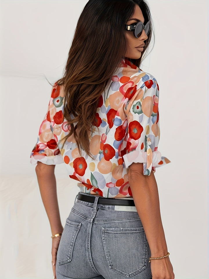 Zaria | Colourful Floral Blouse