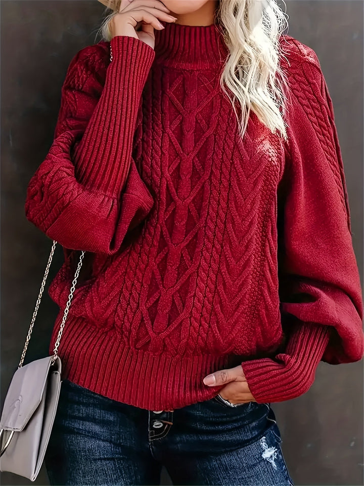 Patricia – Cable Knit Turtleneck Jumper