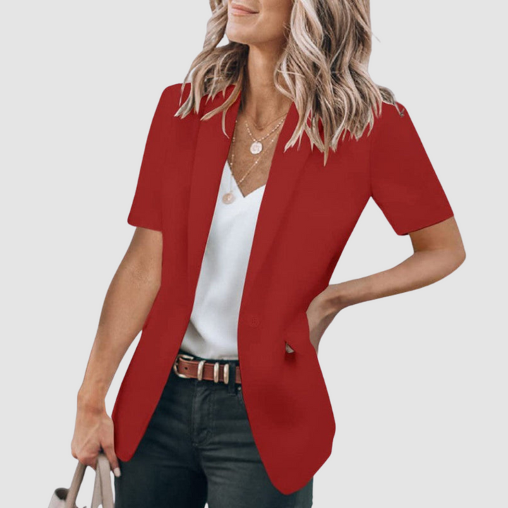 Nesta – Short Sleeve Open Front Blazer