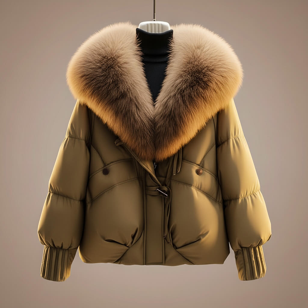 Rhiannon – Padded Jacket with Statement Faux-Fur Collar