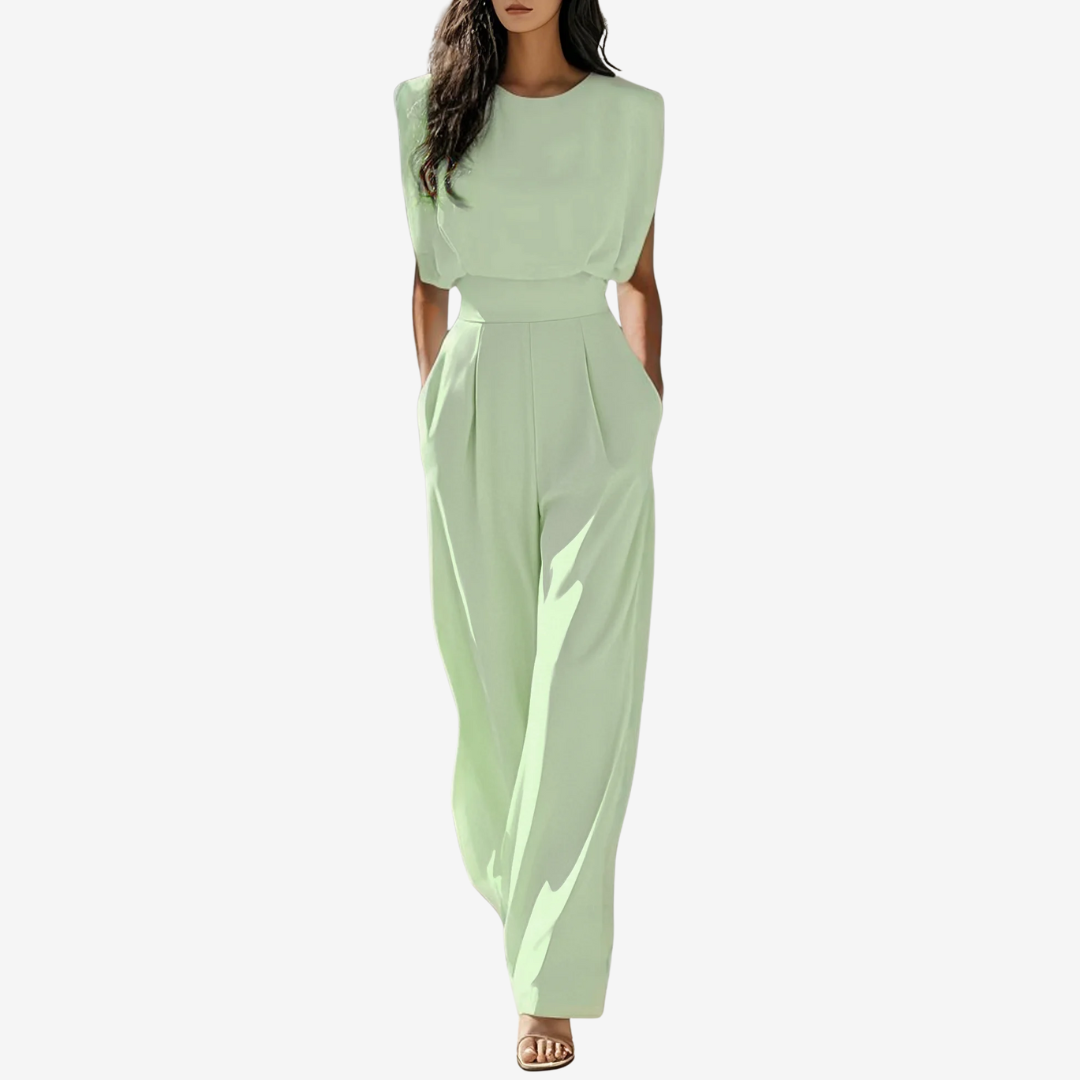 Patience – Structured Sleeveless Wide-Leg Jumpsuit