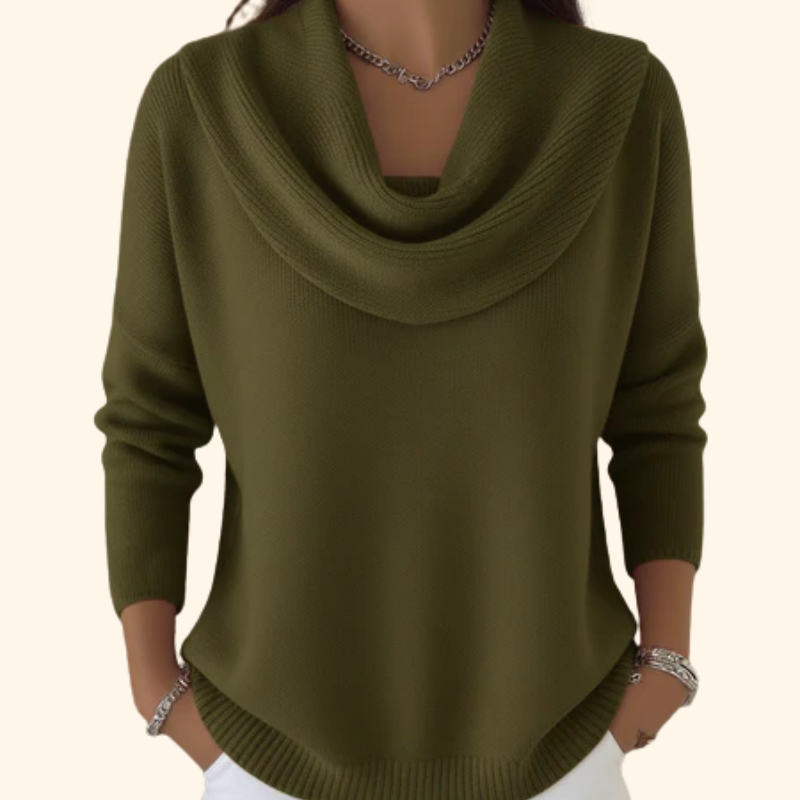 Jacinta – Cowl Neck Knit Jumper