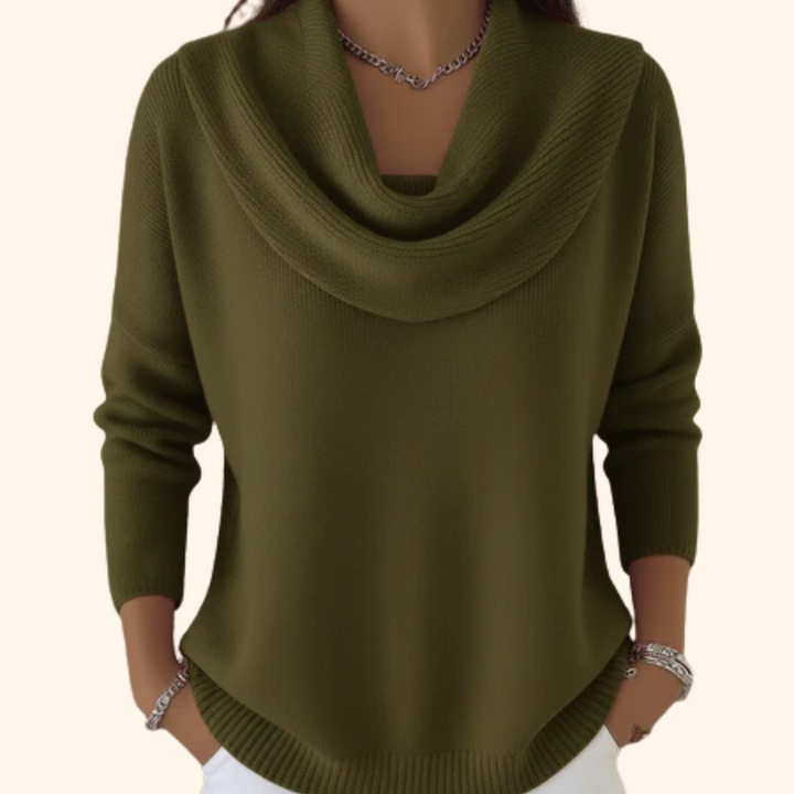 Jacinta – Cowl Neck Knit Jumper
