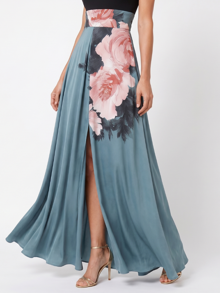 Abigail | Halter Floral Maxi Dress