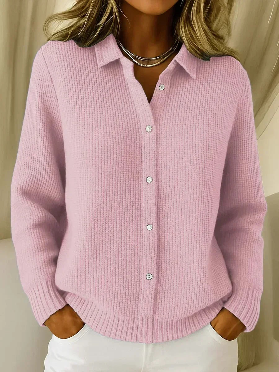 Belinda – Textured Knit Button-Up Cardigan