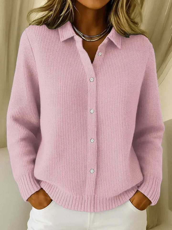 Belinda – Textured Knit Button-Up Cardigan