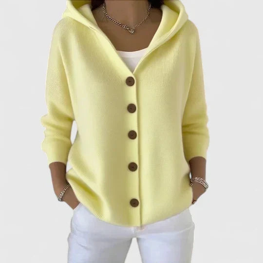 Roisin – Hooded Button-Down Knit Cardigan