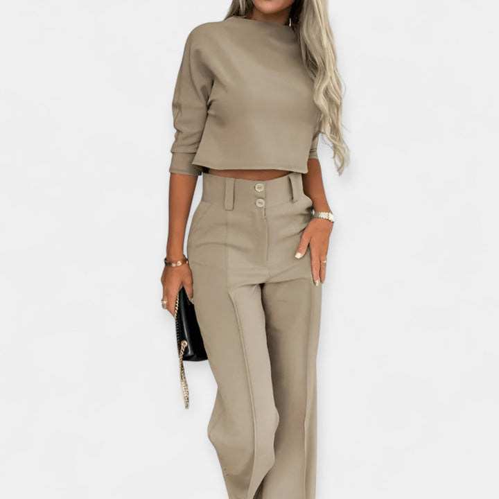 Lila | Coordinated Crop Top and Trousers Set