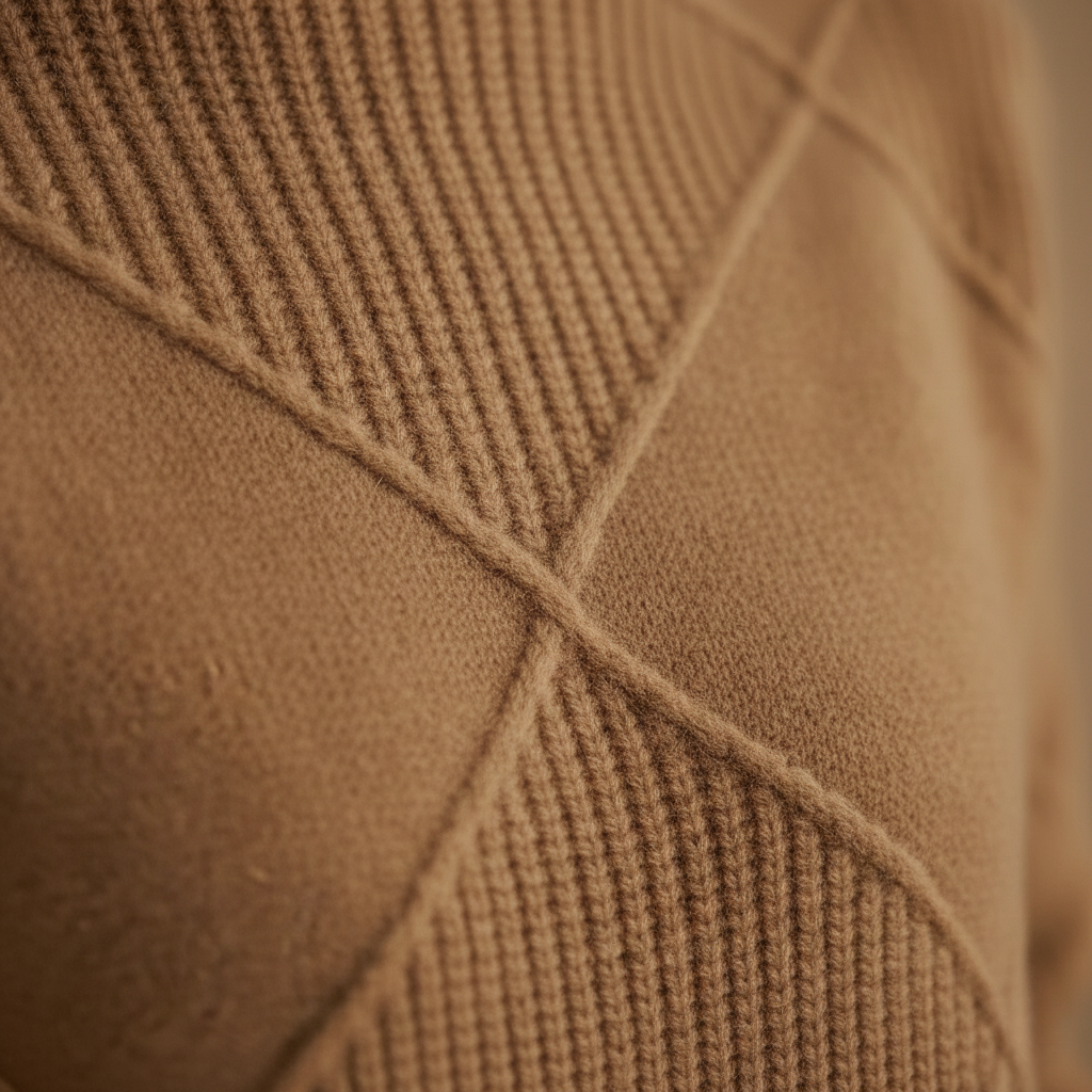 Marlene – Diamond Knit Mock Neck Jumper