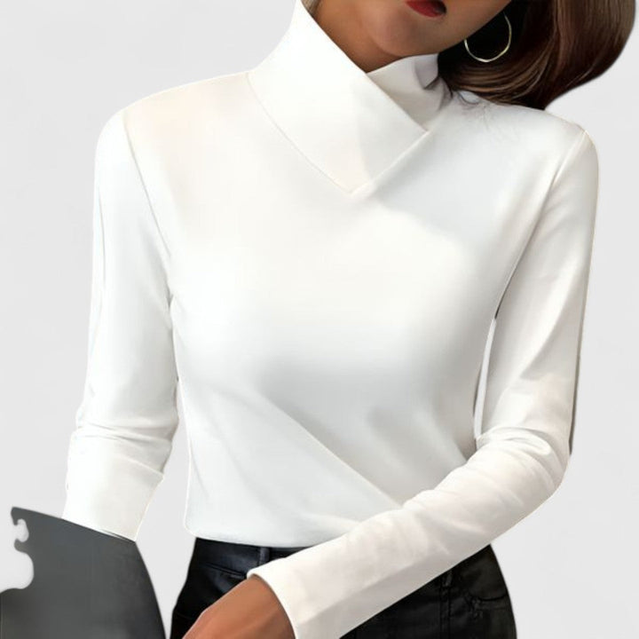 Morwenna – Elegant Turtleneck Long Sleeve Top
