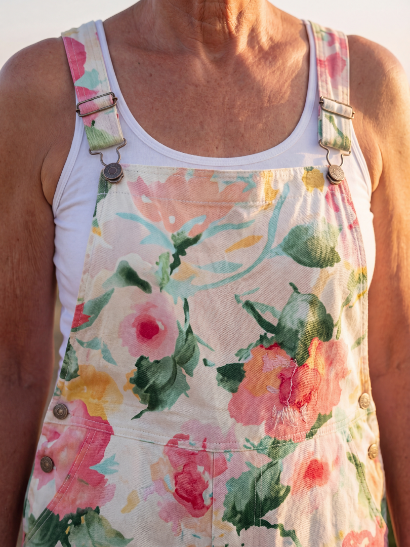 Christen | Floral-Print Dungarees