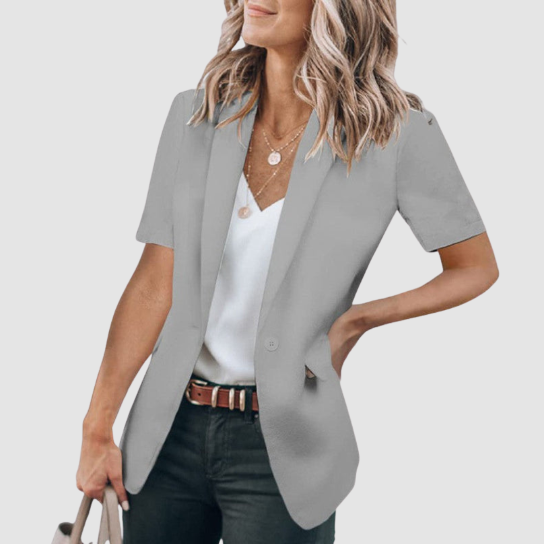 Nesta – Short Sleeve Open Front Blazer