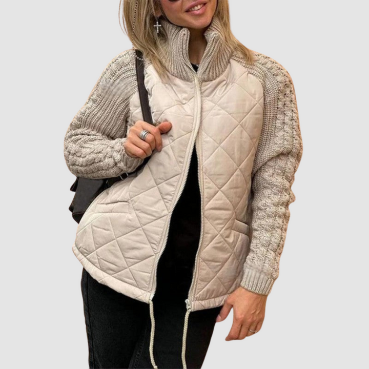 Felicity – Quilted Patchwork Knit Sleeve Jacket