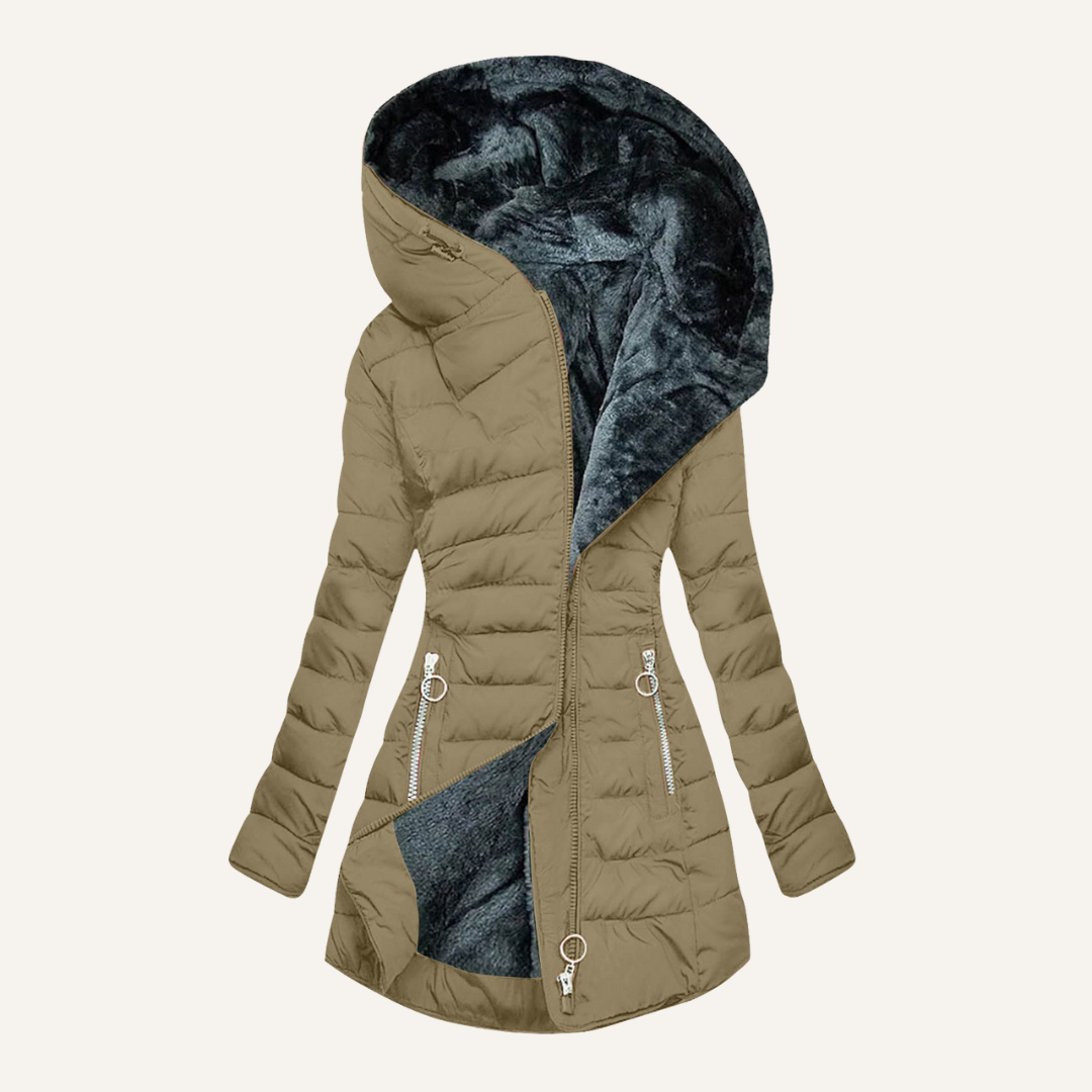 Ida – Quilted Faux-Fur-Lined Hooded Coat