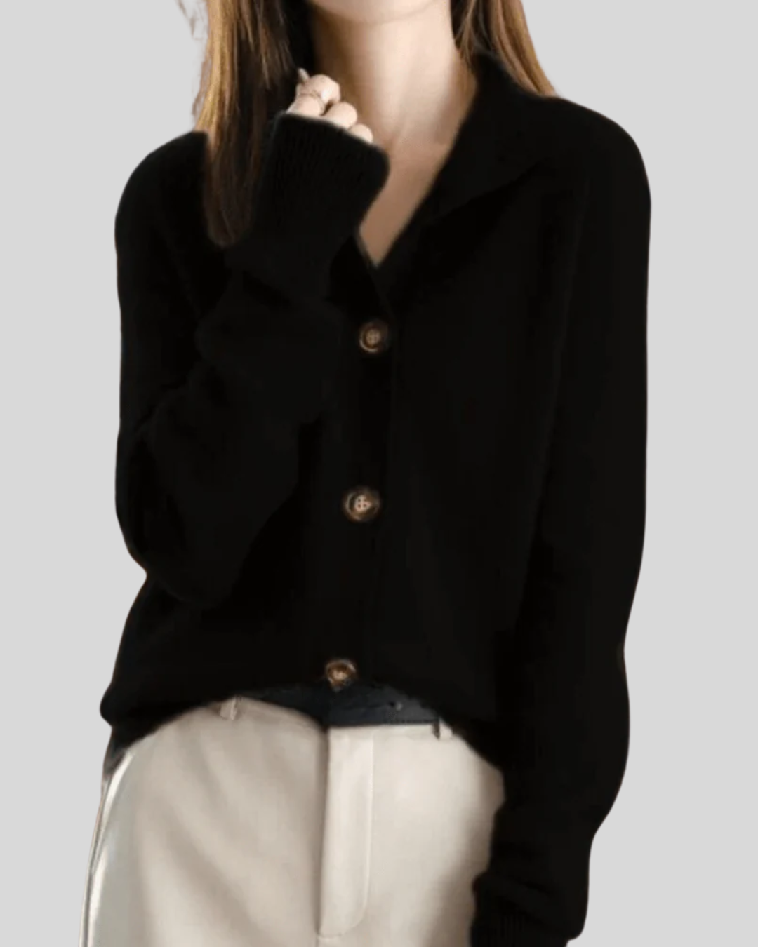 Maisie – Retro-Style Button-Down Knit Cardigan