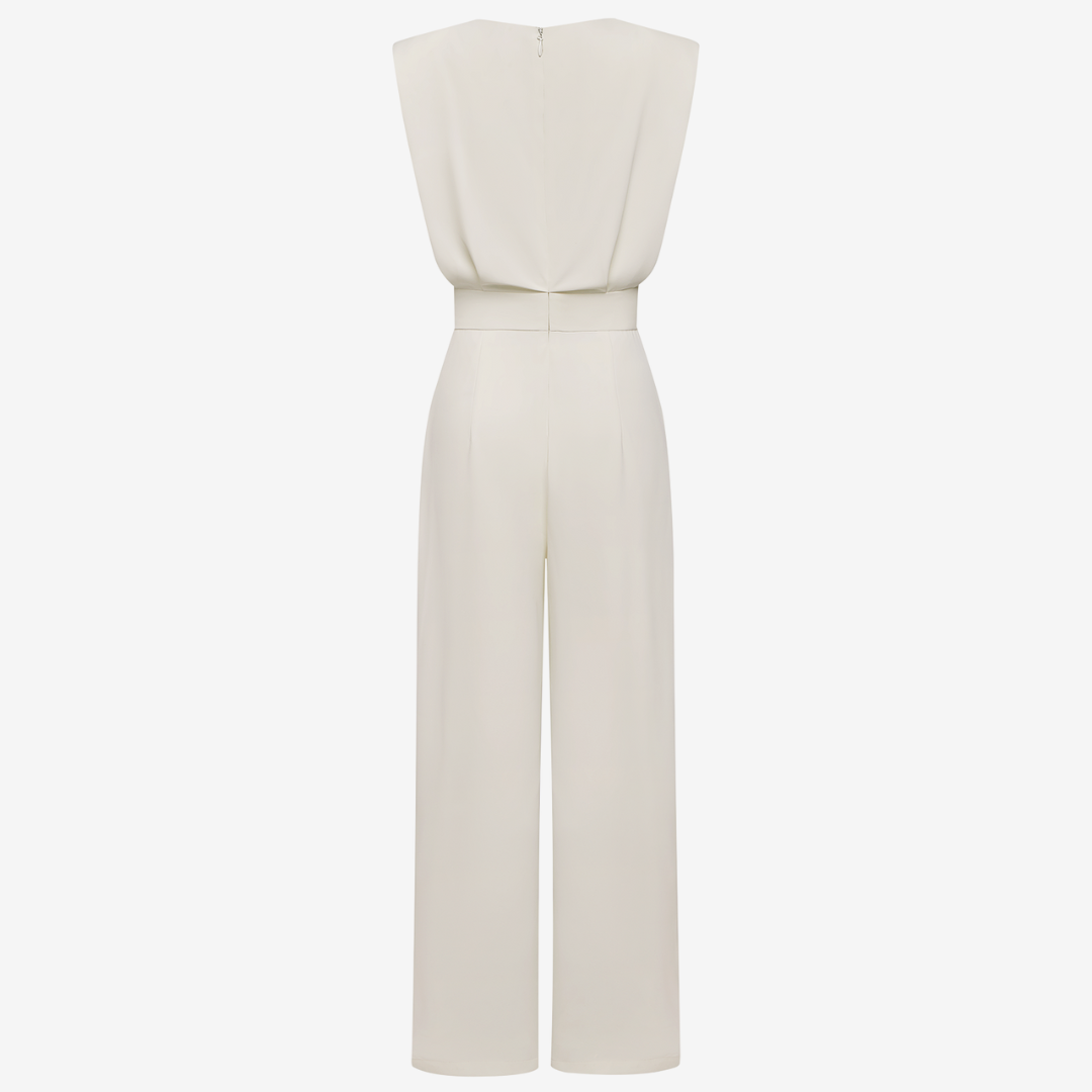 Patience – Structured Sleeveless Wide-Leg Jumpsuit
