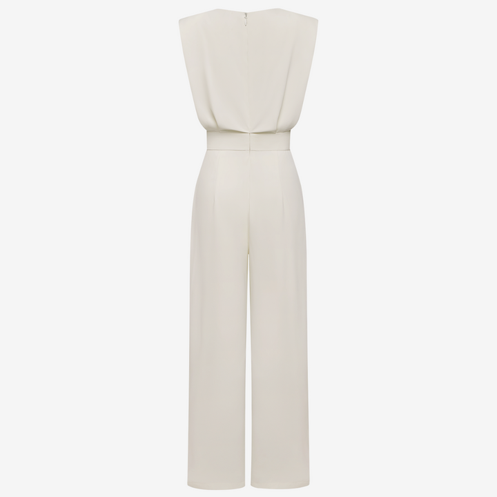 Patience – Structured Sleeveless Wide-Leg Jumpsuit