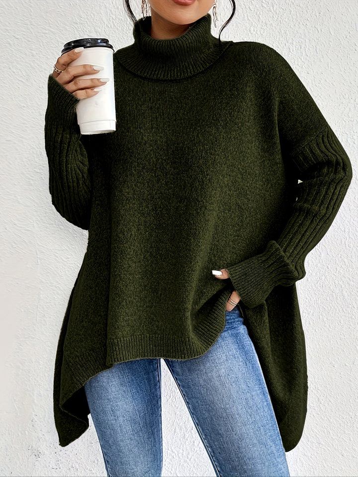 Nicola – Oversized Turtleneck Knit Jumper
