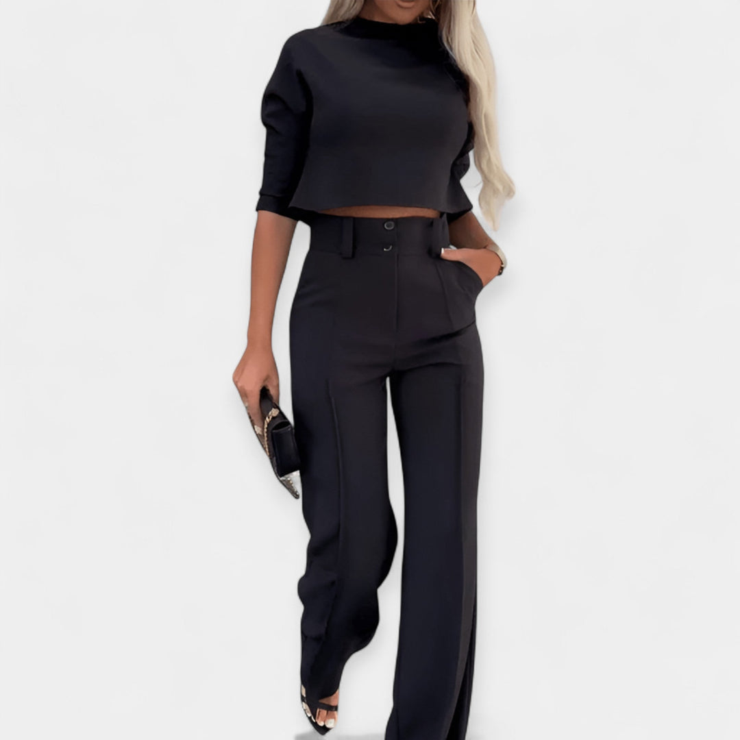 Lila | Coordinated Crop Top and Trousers Set