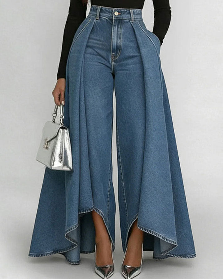 Nadine – High-Waist Wide-Leg Denim Jeans