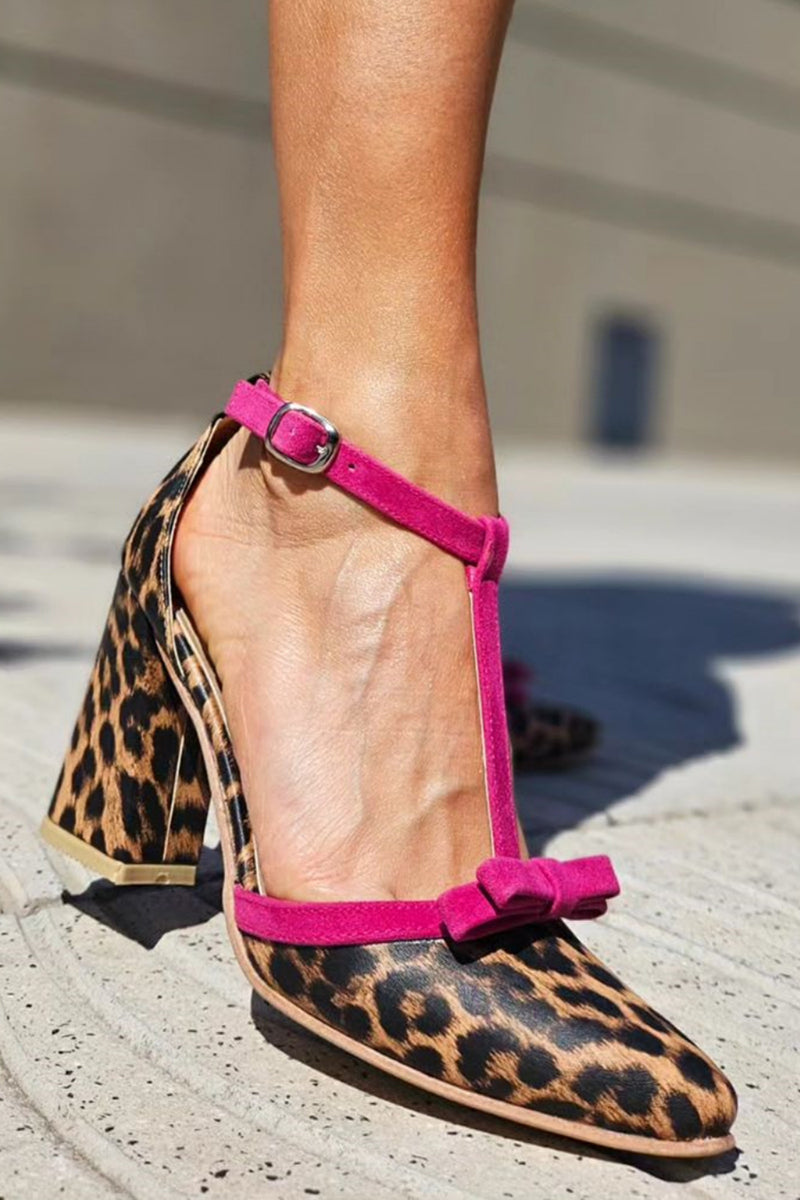 Hattie | Green Leopard Print Sandals with Colourful Accent