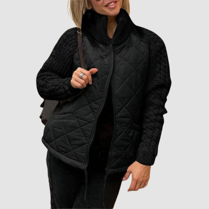 Felicity – Quilted Patchwork Knit Sleeve Jacket