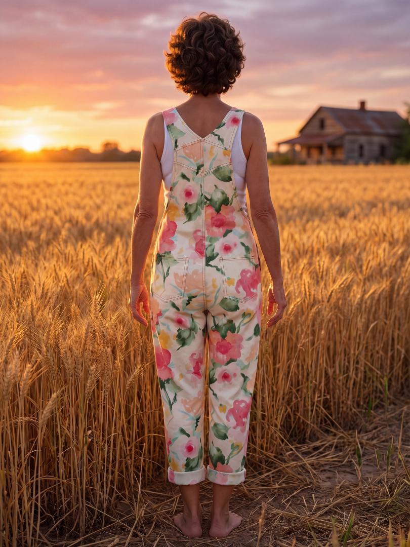 Christen | Floral-Print Dungarees