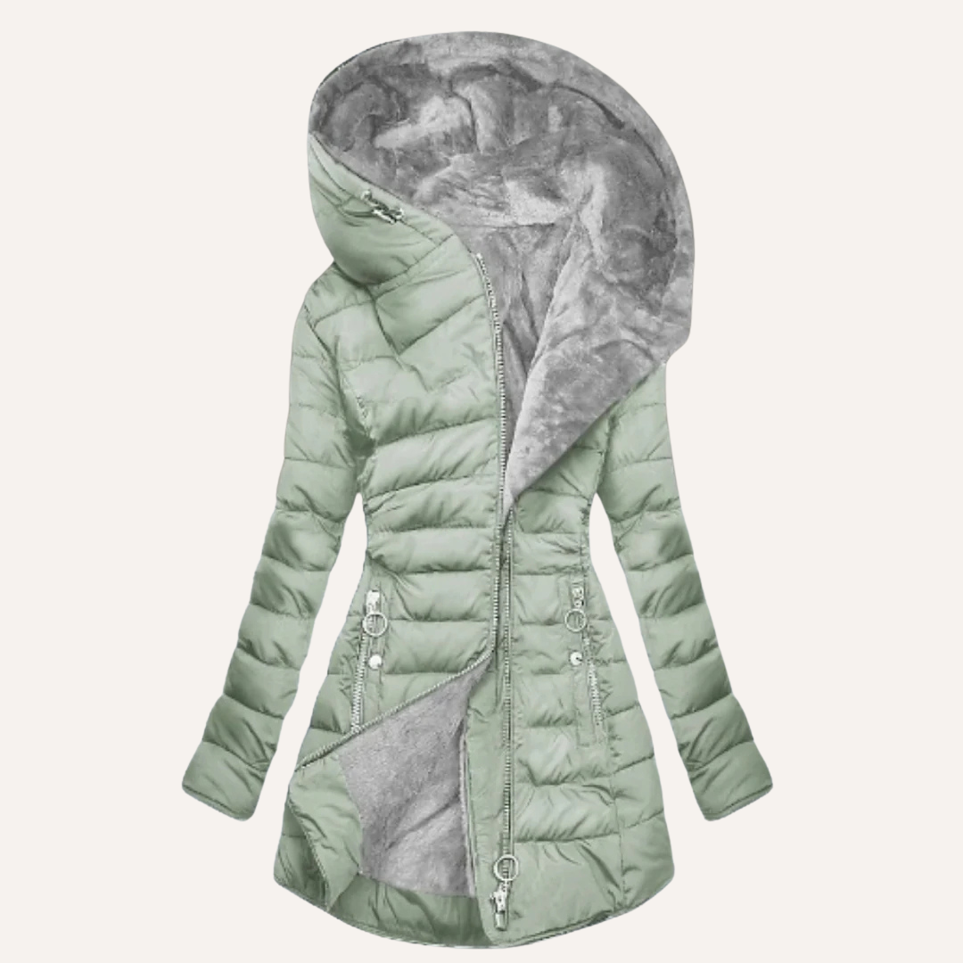 Ida – Quilted Faux-Fur-Lined Hooded Coat