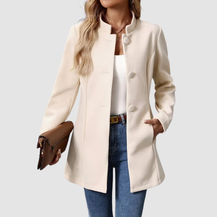 Annette – Timeless Elegant Stand Collar Coat