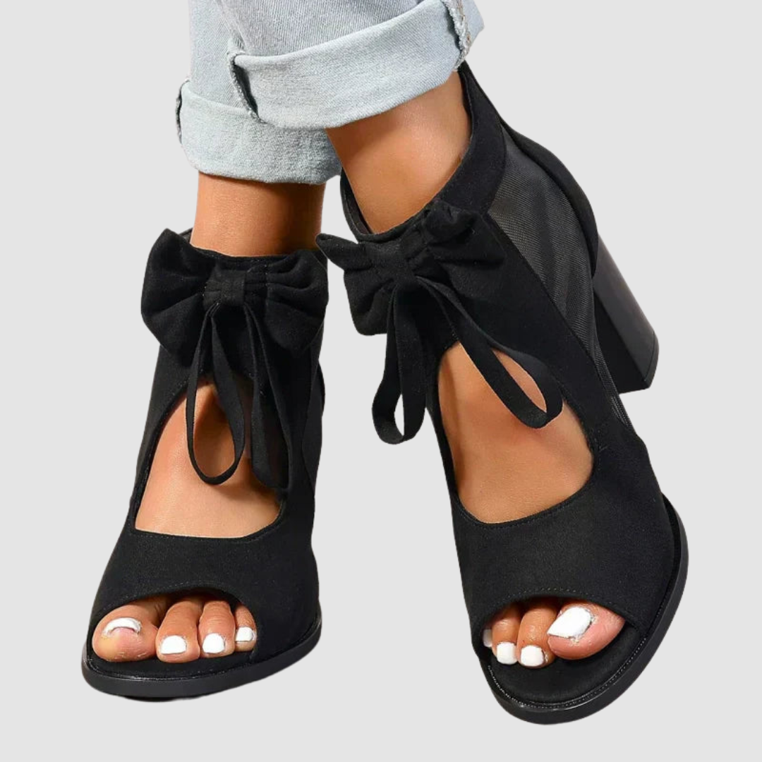 Nira | Bow Charm Orthopaedic Heels