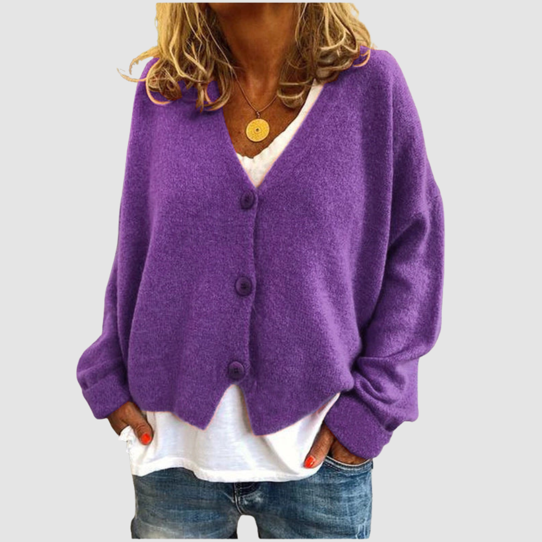 Anthea – Classic Button-Up Knit Cardigan