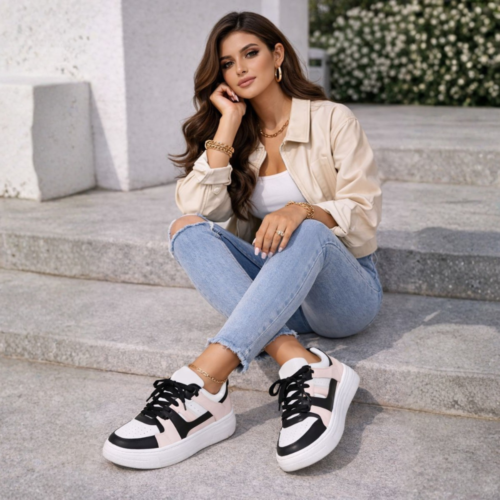 Marjory – Lace-Up Platform Trainers