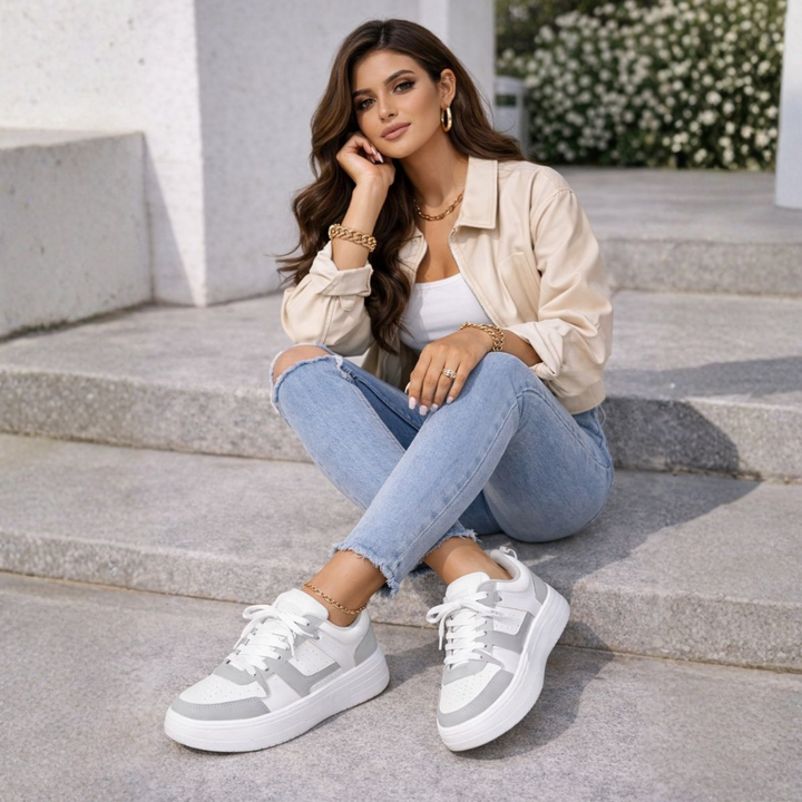 Marjory – Lace-Up Platform Trainers