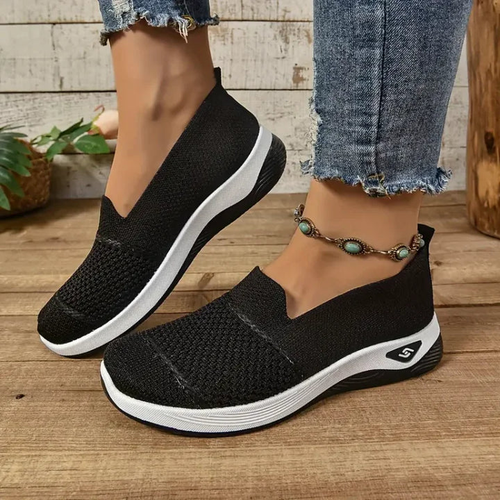 Daphne – Orthopaedic Knit Slip-On Trainers