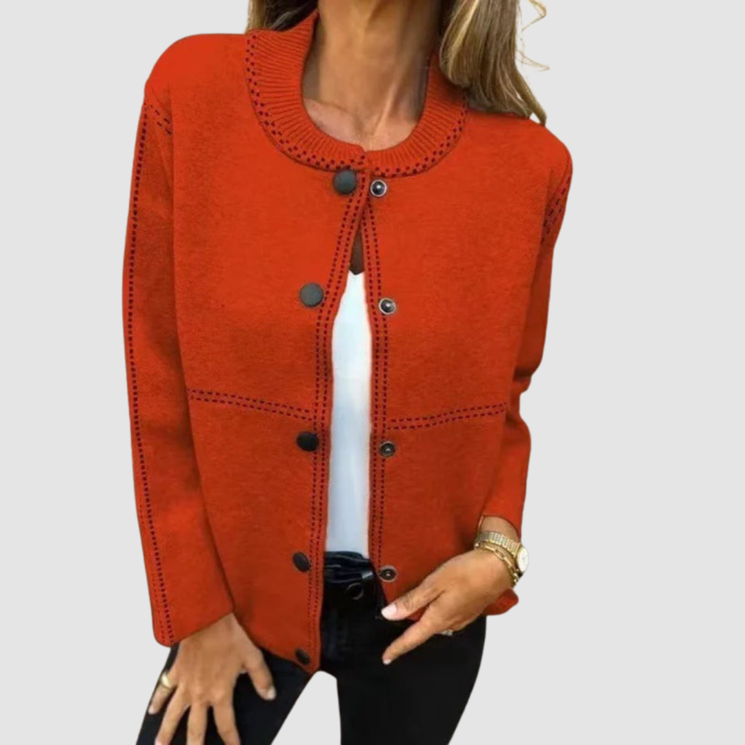 Christine – Button-Front Knit Cardigan