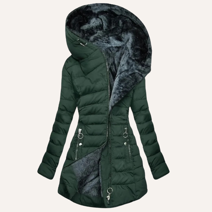 Ida – Quilted Faux-Fur-Lined Hooded Coat