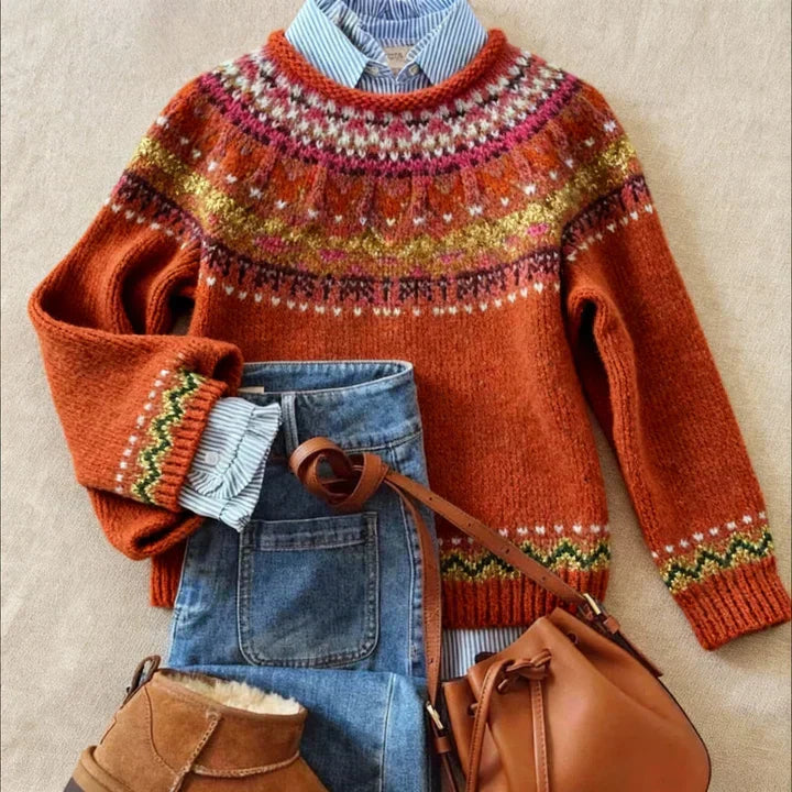 Delia – Fair Isle Knit Jumper