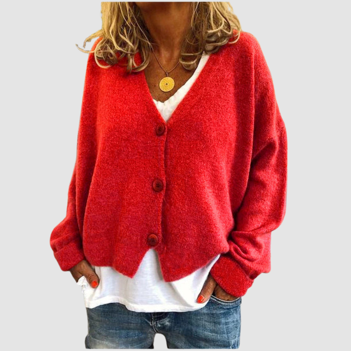Anthea – Classic Button-Up Knit Cardigan