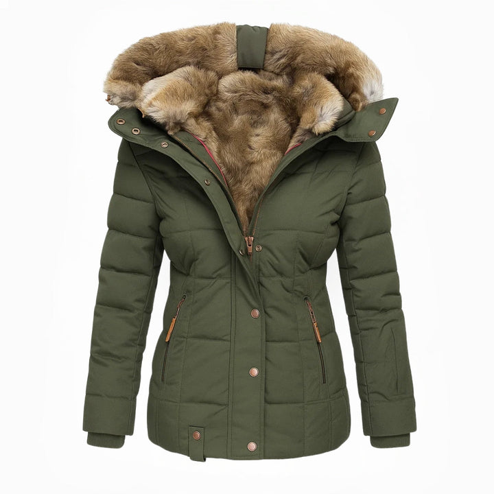 Saskia – Faux-Fur-Lined Hooded Winter Coat
