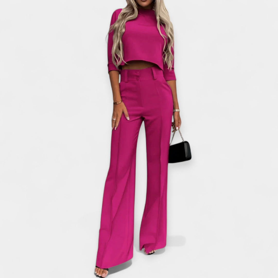 Lila | Coordinated Crop Top and Trousers Set